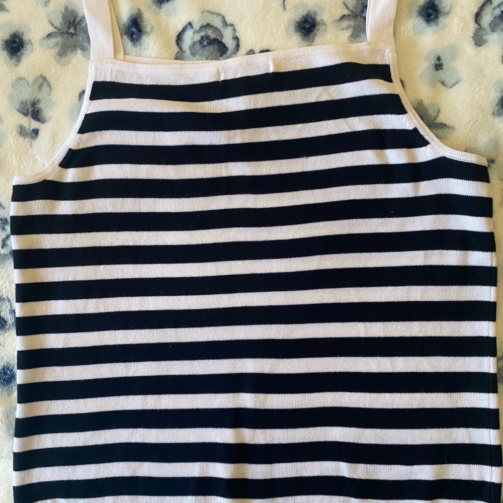 Black and White Striped Tank Top